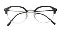 Black On Silver Ray-Ban RB7229 Square Glasses - Flat-lay