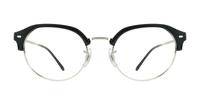 Black On Silver Ray-Ban RB7229 Square Glasses - Front