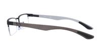 Matte Black Ray-Ban RB8412 Rectangle Glasses - Flat-lay