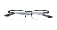 Matte Black Ray-Ban RB8412 Rectangle Glasses - Side