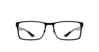 Matt Black Ray-Ban RB8415-53 Rectangle Glasses - Front