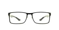 Matt Black Ray-Ban RB8415 Rectangle Glasses - Front