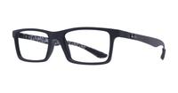 Demi Gloss Black Ray-Ban RB8901 Rectangle Glasses - Angle
