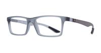 Demi Gloss Grey Ray-Ban RB8901 Rectangle Glasses - Angle