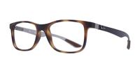Matte Havana Ray-Ban RB8903 Square Glasses - Angle