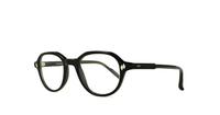 Jet Black Scarlett of Soho Hemingway Round Glasses - Angle
