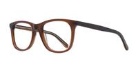 Brown Scout Made in Italy Apollo Rectangle Glasses - Angle