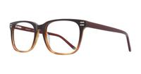 Brown Scout Made in Italy Rialto Rectangle Glasses - Angle