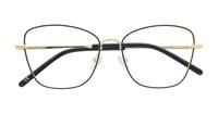 Black Scout Made in Italy Roma Cat-eye Glasses - Flat-lay