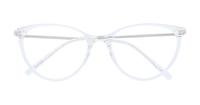 Crystal / Shiny Silver Scout Alicia Cat-eye Glasses - Flat-lay
