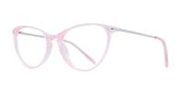 Pink Crystal / Shiny Silver Scout Alicia Cat-eye Glasses - Angle