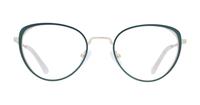 Gold/Matte Dark Green Scout Amelia Round Glasses - Front