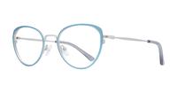 Silver / Pale Blue Scout Amelia Round Glasses - Angle
