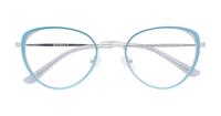 Silver / Pale Blue Scout Amelia Round Glasses - Flat-lay