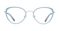 Silver / Pale Blue Scout Amelia Round Glasses - Front