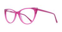 Shiny Pink Scout Arabella Cat-eye Glasses - Angle