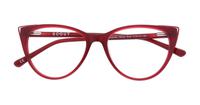 Shiny Red Scout Arabella Cat-eye Glasses - Flat-lay