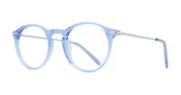 Crystal Blue / SIlver Scout Aria Round Glasses - Angle