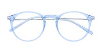 Crystal Blue / SIlver Scout Aria Round Glasses - Flat-lay