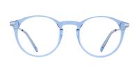 Crystal Blue / SIlver Scout Aria Round Glasses - Front