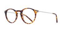 Shiny Havana Scout Aria Round Glasses - Angle
