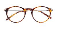 Shiny Havana Scout Aria Round Glasses - Flat-lay