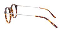 Shiny Havana Scout Aria Round Glasses - Side