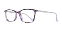 Purple Havana / Silver Scout Aviana Rectangle Glasses - Angle