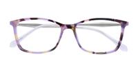 Purple Havana / Silver Scout Aviana Rectangle Glasses - Flat-lay