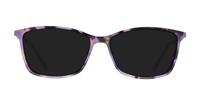 Purple Havana / Silver Scout Aviana Rectangle Glasses - Sun
