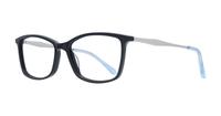 Shiny Black/Matte Silver Scout Aviana Rectangle Glasses - Angle