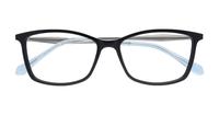 Shiny Black/Matte Silver Scout Aviana Rectangle Glasses - Flat-lay