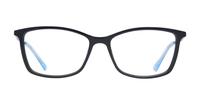 Shiny Black/Matte Silver Scout Aviana Rectangle Glasses - Front