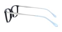 Shiny Black/Matte Silver Scout Aviana Rectangle Glasses - Side