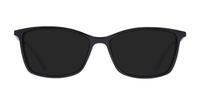 Shiny Black/Matte Silver Scout Aviana Rectangle Glasses - Sun