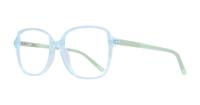 Crystal Blue Scout Beth Square Glasses - Angle