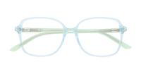 Crystal Blue Scout Beth Square Glasses - Flat-lay