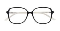 Shiny Black Scout Beth Square Glasses - Flat-lay