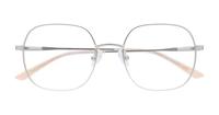 Satin Silver Scout Brogan Round Glasses - Flat-lay