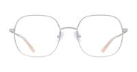 Satin Silver Scout Brogan Round Glasses - Front