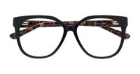 Shiny Black Scout Ciara Cat-eye Glasses - Flat-lay