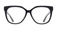 Shiny Black Scout Ciara Cat-eye Glasses - Front