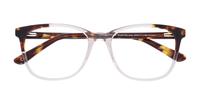 Crystal Nude / Havana Scout Dakota -53 Rectangle Glasses - Flat-lay