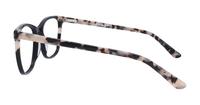Shiny Black Havana Scout Dakota -53 Rectangle Glasses - Side