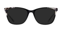 Shiny Black Havana Scout Dakota -53 Rectangle Glasses - Sun