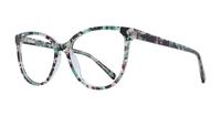Crystal / Flowers Green Scout Darcey Cat-eye Glasses - Angle