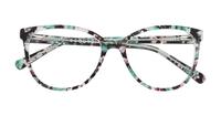 Crystal / Flowers Green Scout Darcey Cat-eye Glasses - Flat-lay