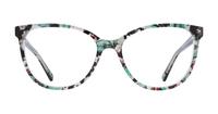 Crystal / Flowers Green Scout Darcey Cat-eye Glasses - Front