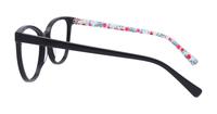 Shiny Black Flower Scout Darcey Cat-eye Glasses - Side