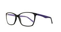 Black/Purple Scout Emily Rectangle Glasses - Angle